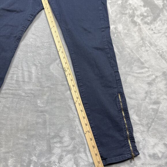 PAIGE Women’s 32 Hoxton Ultra Skinny Jeans Blue Mid Rise Ankle Zip Stretch Denim - Picture 4 of 9